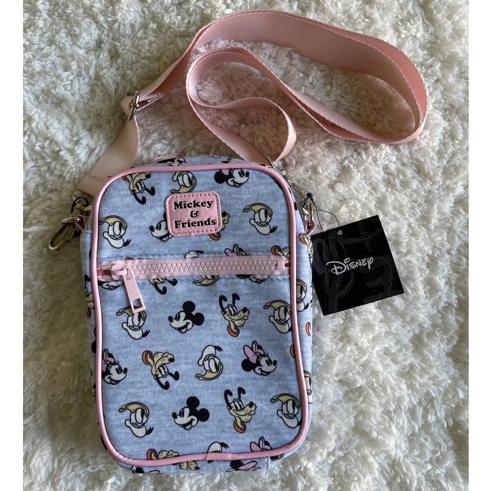 Disney Mickey Mouse And Friends Crossbody Bag Purse NEW BioWorld Soft Light READ